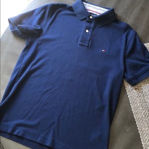 Tommy Hilfiger blue custom fit polo shirt